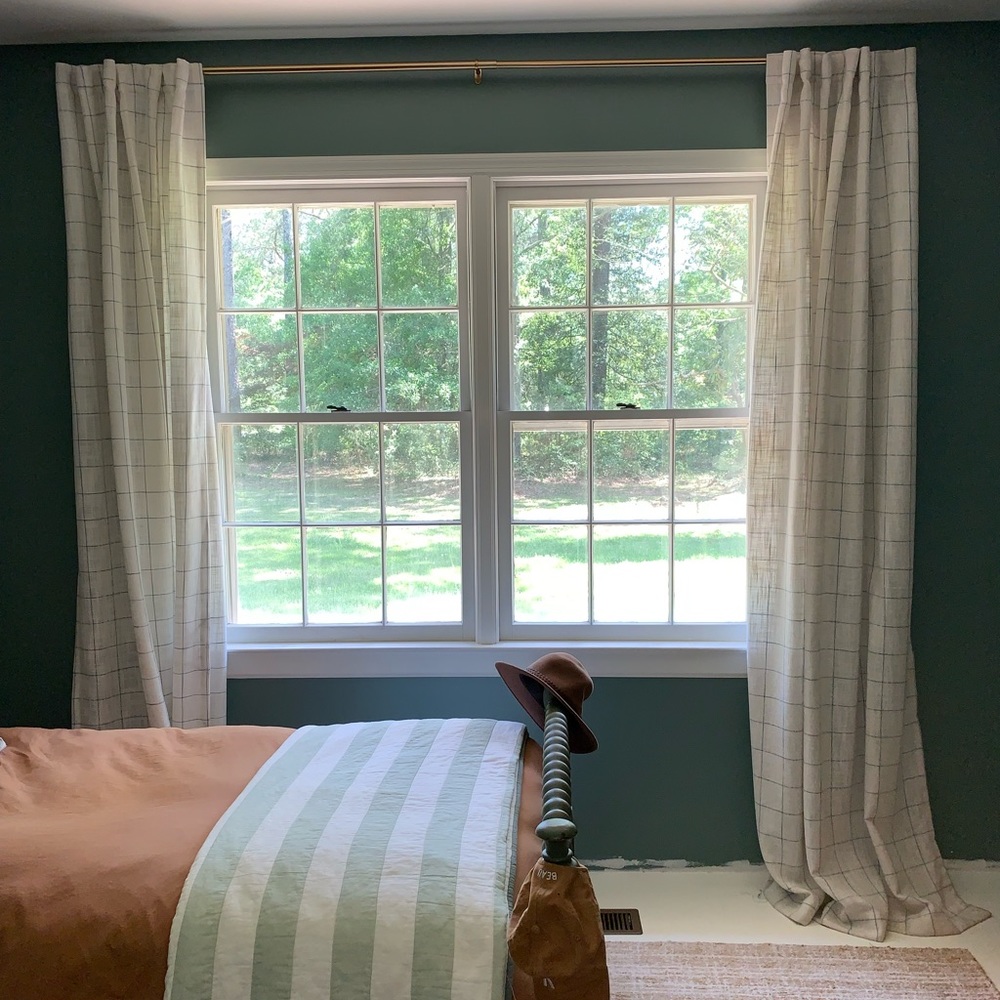 Hearth & Hand Modest Windowpane Plaid Curtain Panels